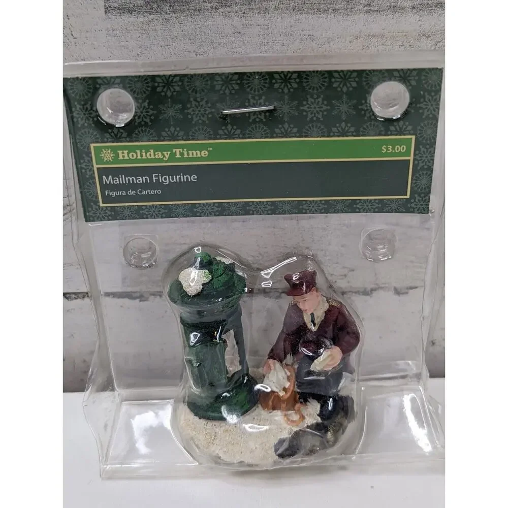 Holiday Time Mailman Figurine Christmas Village Decoration New Retired